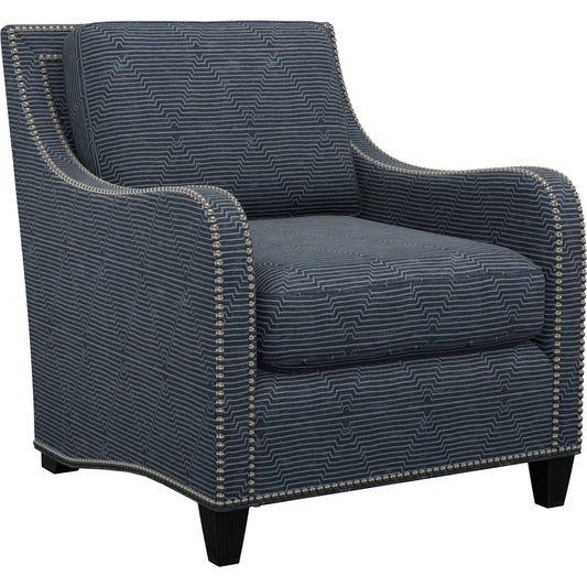 Koko Chair by Tommy Bahama Home in brown. Made from mahogany, fabric in a unique style.