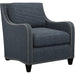 Koko Chair by Tommy Bahama Home in brown. Made from mahogany, fabric in a unique style.