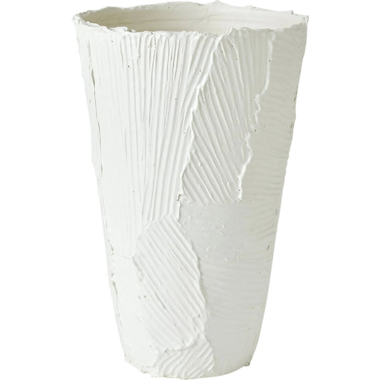 Chip Tall Vase by Global Views in matte white. Made from unique in a unique style.
