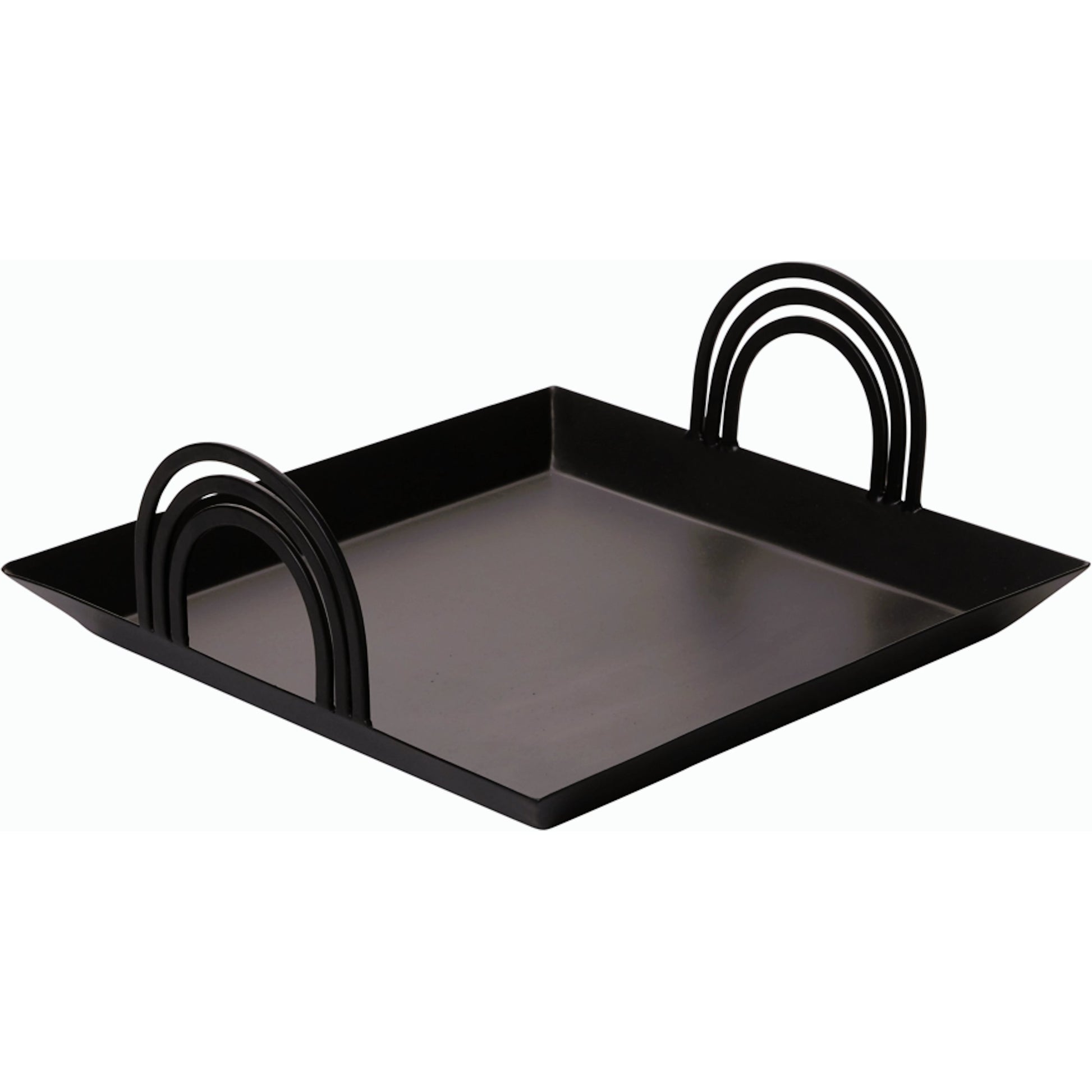 Renzo Tray by Accent Decor in black. Made from metal in a modern style.