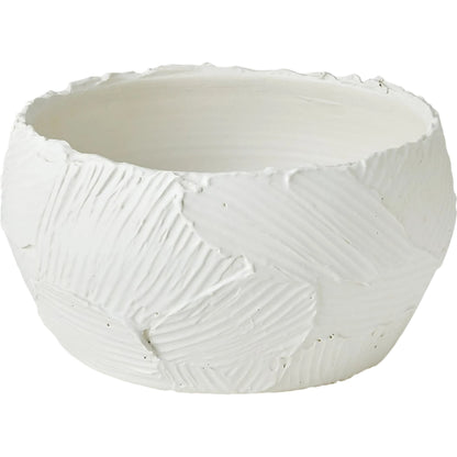 Chip Bowl by Global Views in matte white. Made from unique in a rustic style.