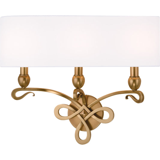 Pawling Wall Sconce by Hudson Valley. Made from brass in a transitional style.