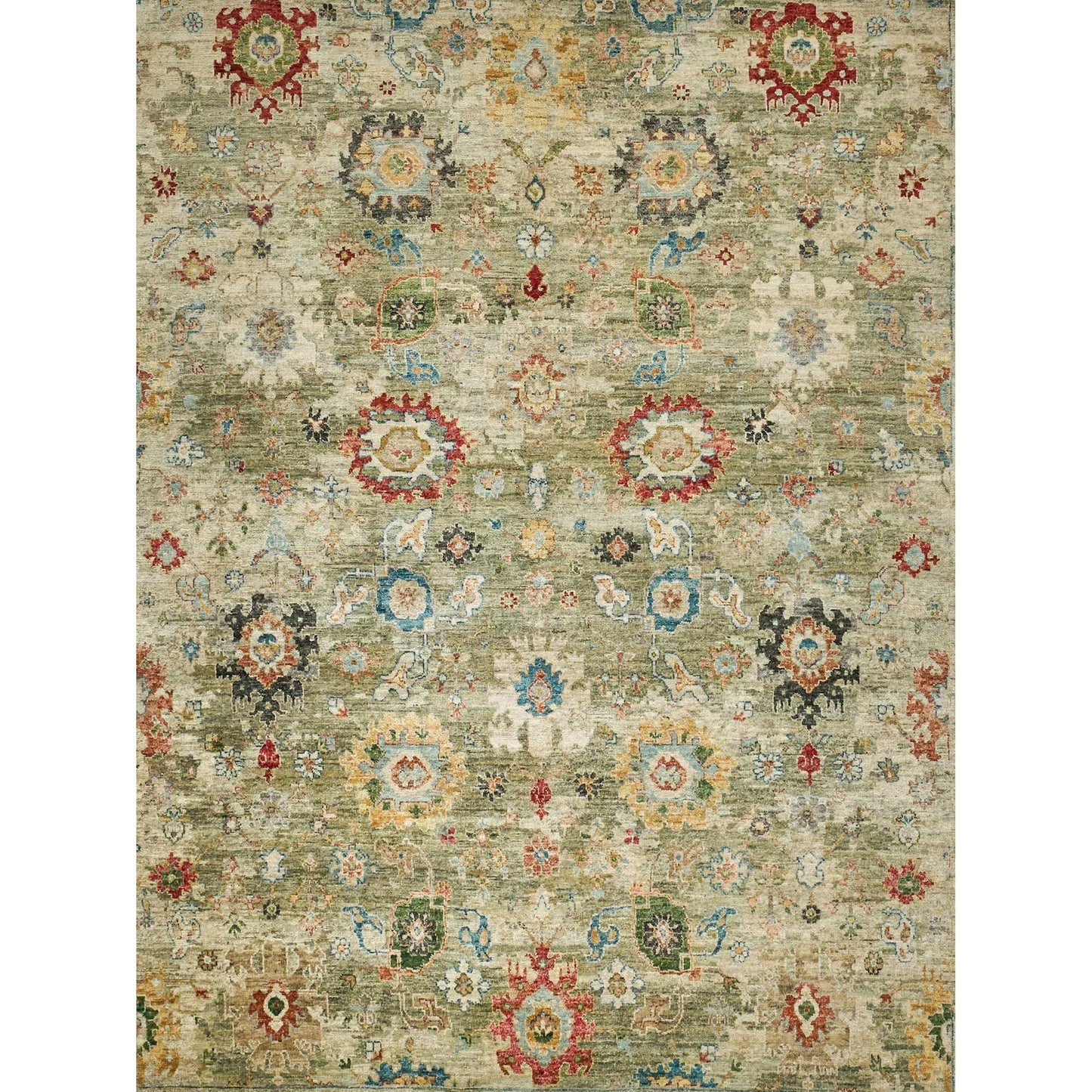 001 SI-2385497,SI-2385498,SI-2385499,SI-2385500,SI-2385501,SI-2385502 | Primary Silo | Oxford Flower Rug by Exquisite Rugs in light green. Made from ghazni wool in a unique style.