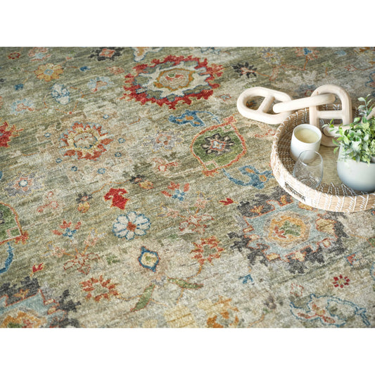 Oxford 7219 Rug by Exquisite Rugs in light green. Made from ghazni wool in a unique style.
