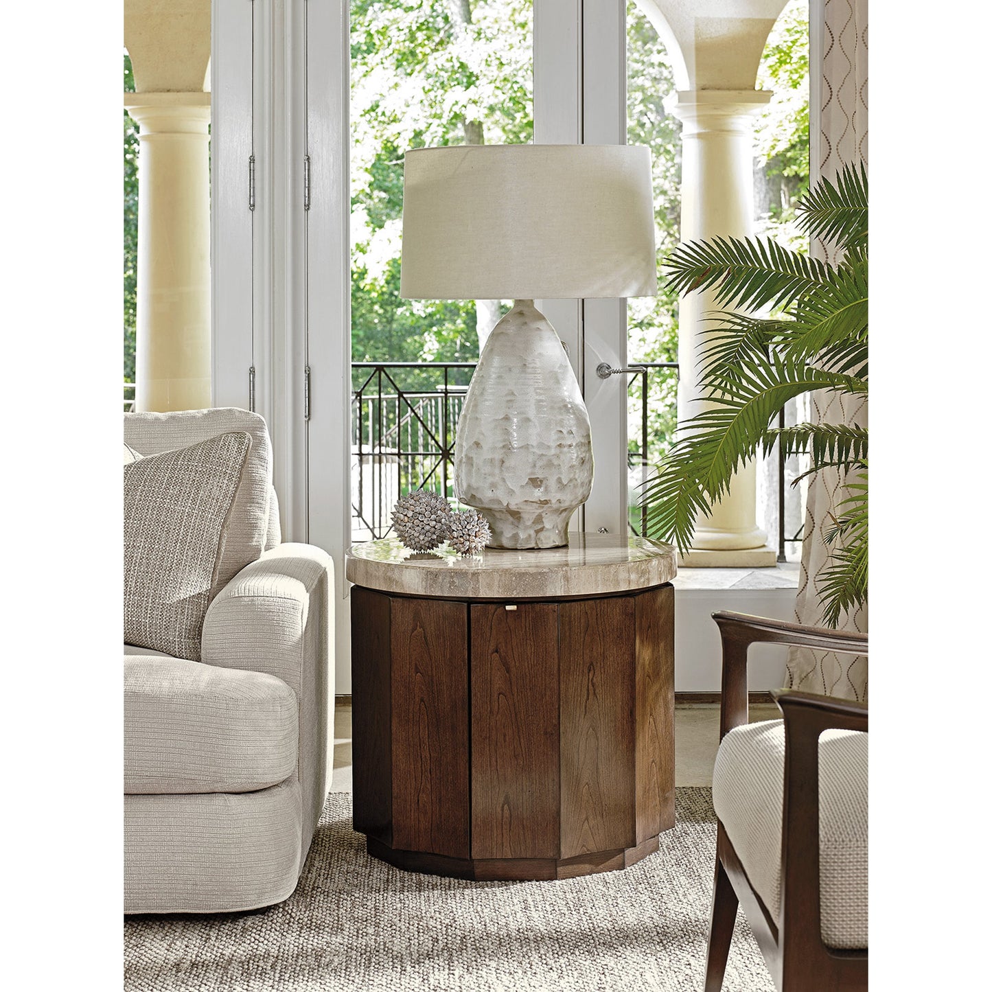 003 SR-835383 | Lifestyle | Glendora Drum Table by Lexington. Made from unique in a modern style.