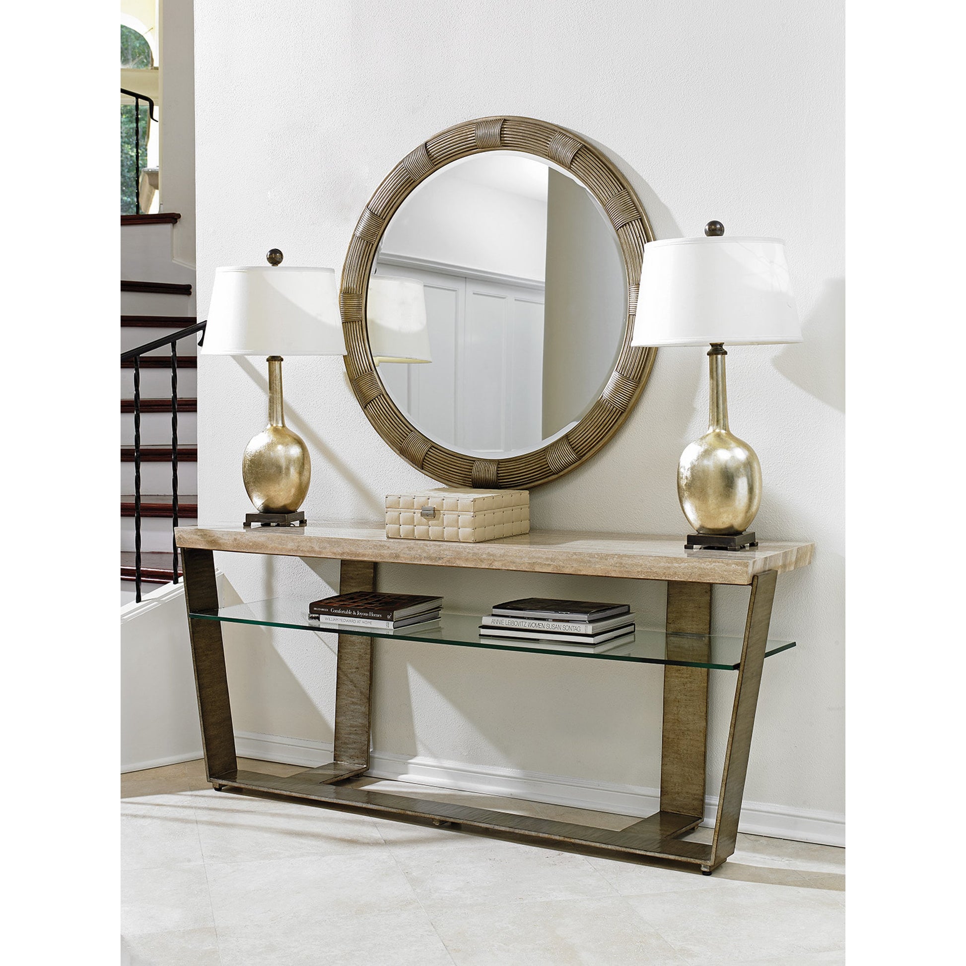 Beverly Round Mirror by Lexington. Made from unique in a modern style.