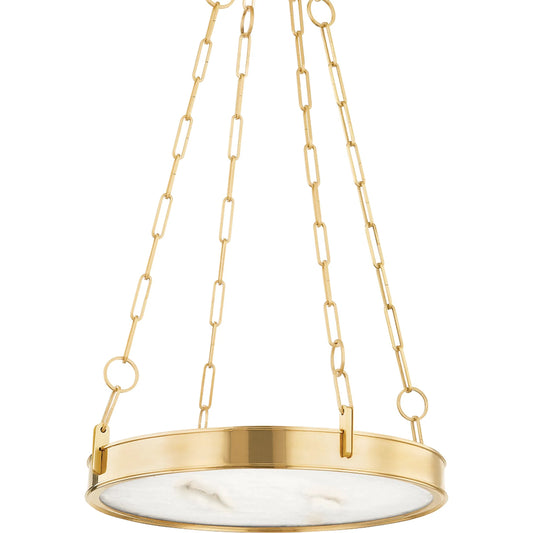 Kirby 1 Light Chandelier by Hudson Valley. Made from steel, brass in a modern style.