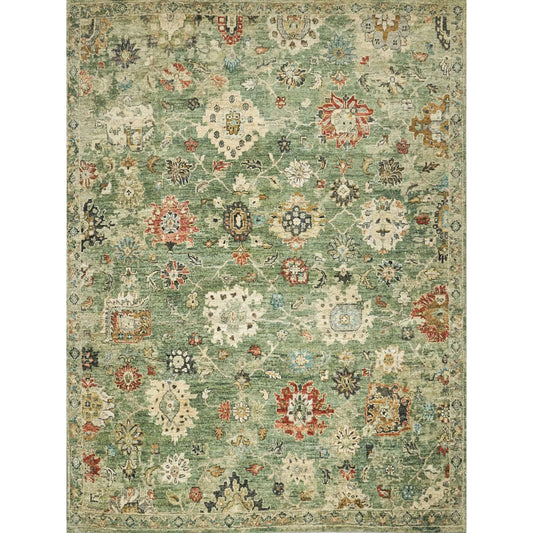 Oxford 7222 Rug by Exquisite Rugs in green. Made from ghazni wool in a unique style.