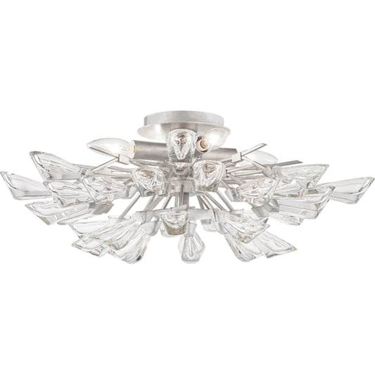 Tulip Semi Flush by Hudson Valley. Made from brass in a transitional style.