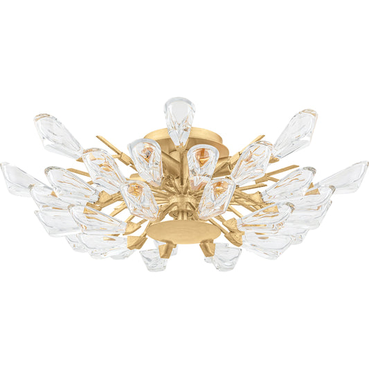 Tulip Semi Flush by Hudson Valley. Made from brass in a transitional style.