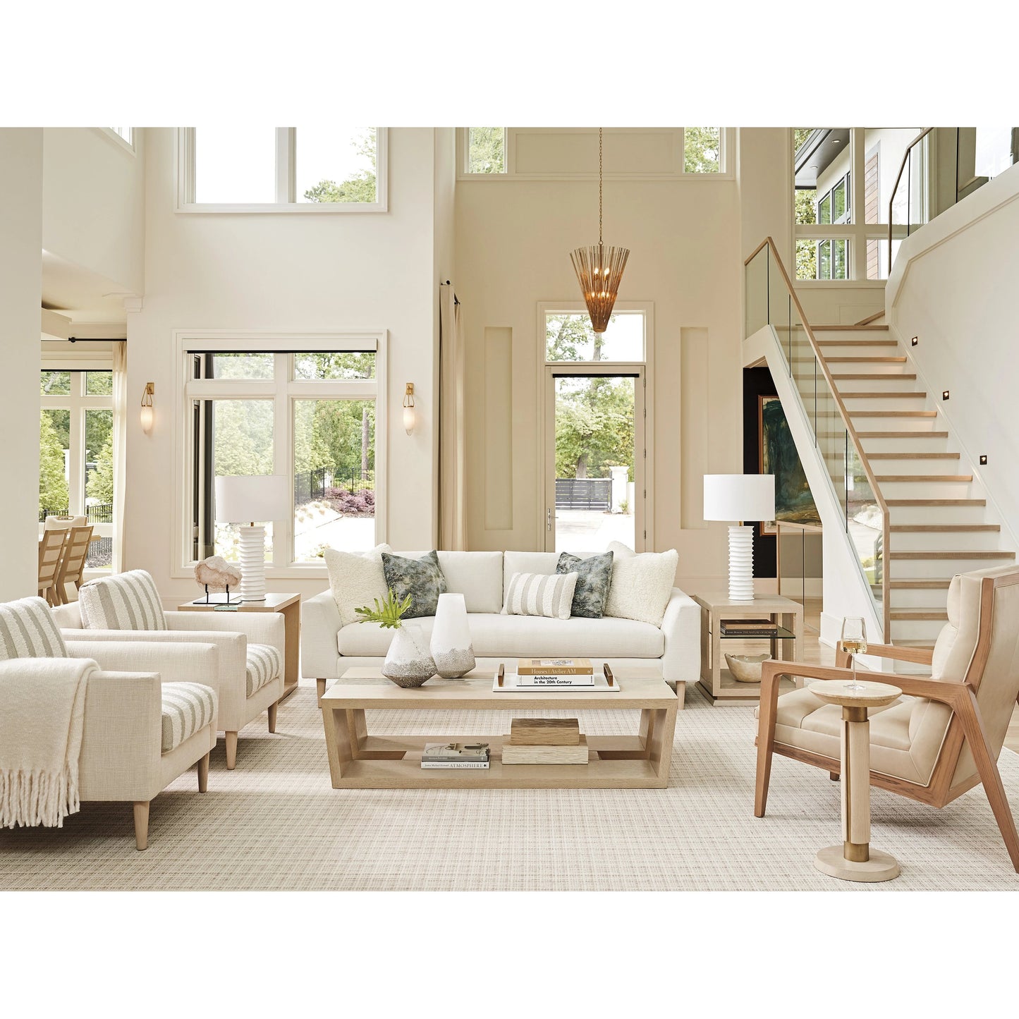 007 SI-2136906 | Lifestyle | Benson Lamp Table by Tommy Bahama Home in sand drift. Made from unique in a modern style.
