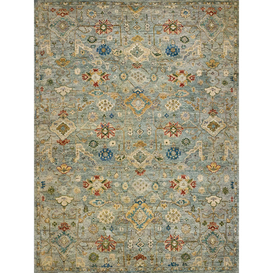 Oxford 7226 Rug by Exquisite Rugs in light blue. Made from ghazni wool in a unique style.