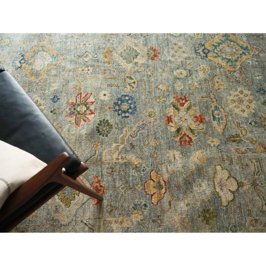 Oxford 7226 Rug by Exquisite Rugs in light blue. Made from ghazni wool in a unique style.