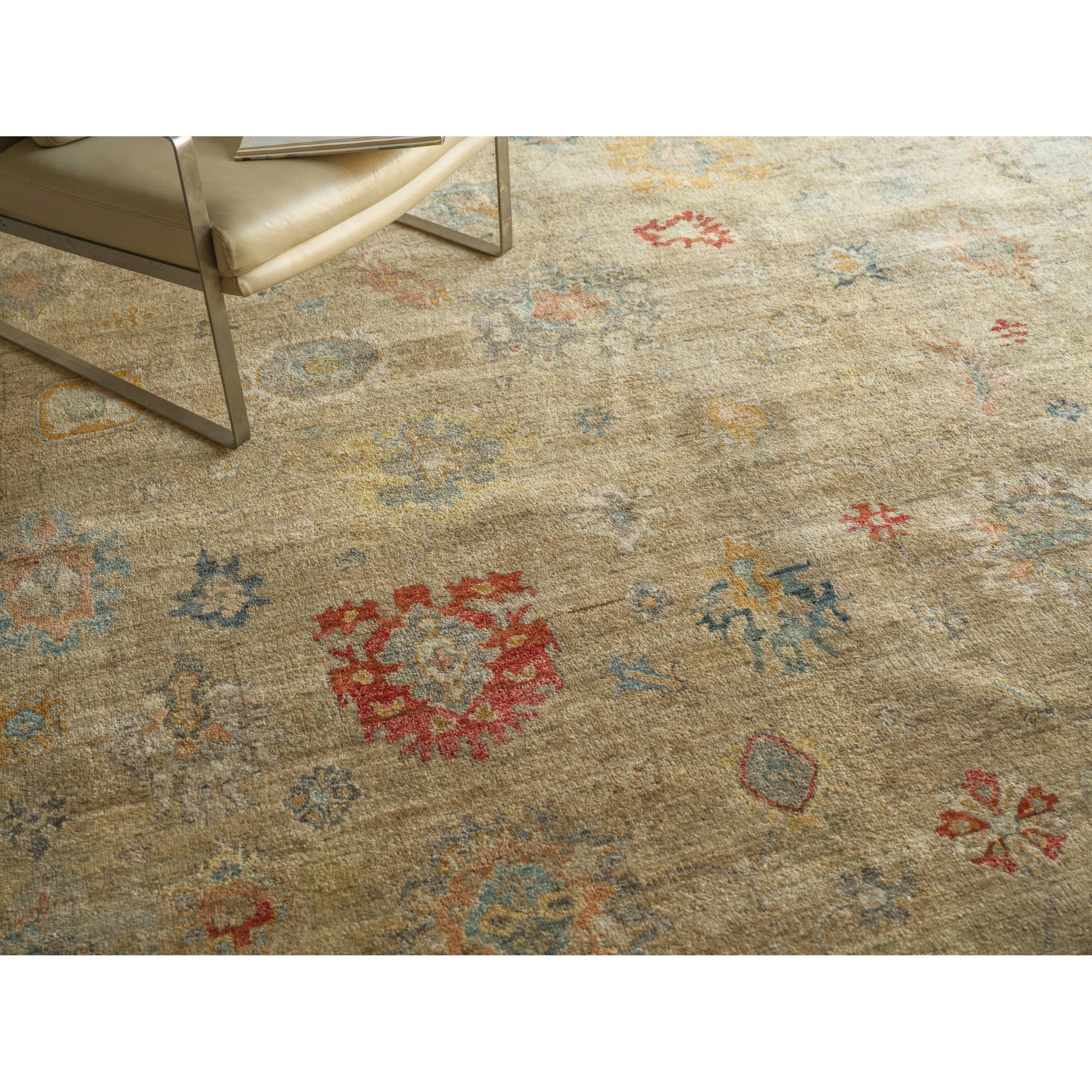 Oxford Pattern Rug by Exquisite Rugs in camel. Made from ghazni wool in a unique style.