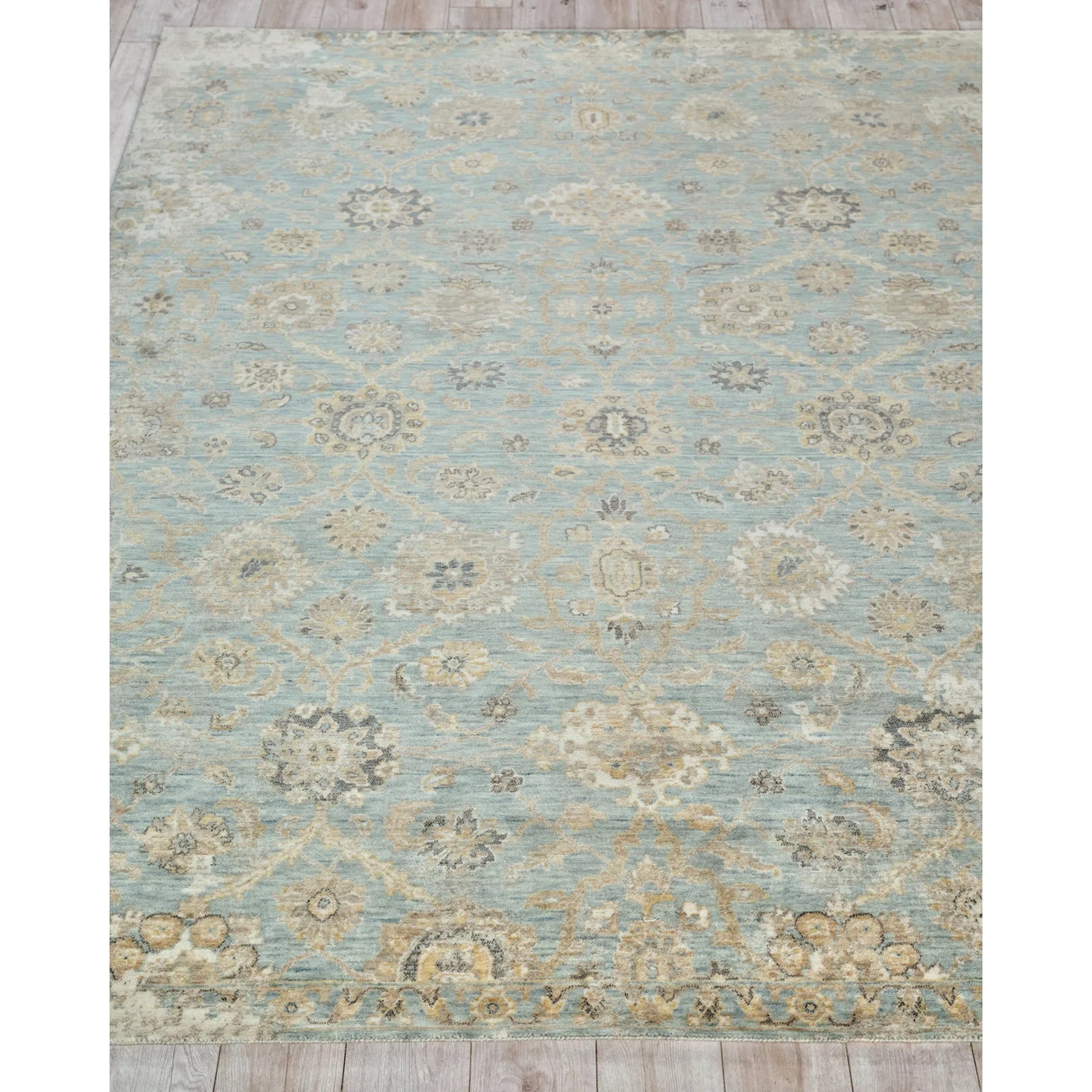 Artisan Rug by Exquisite Rugs in light blue. Made from wool, nylon in a unique style.