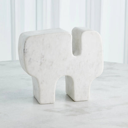 Abstract Marble Sculpture by Global Views. Made from banswara marble in a modern style.