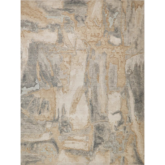 Infinity Rug by Exquisite Rugs in gray, silver. Made from wool, nylon in a unique style.