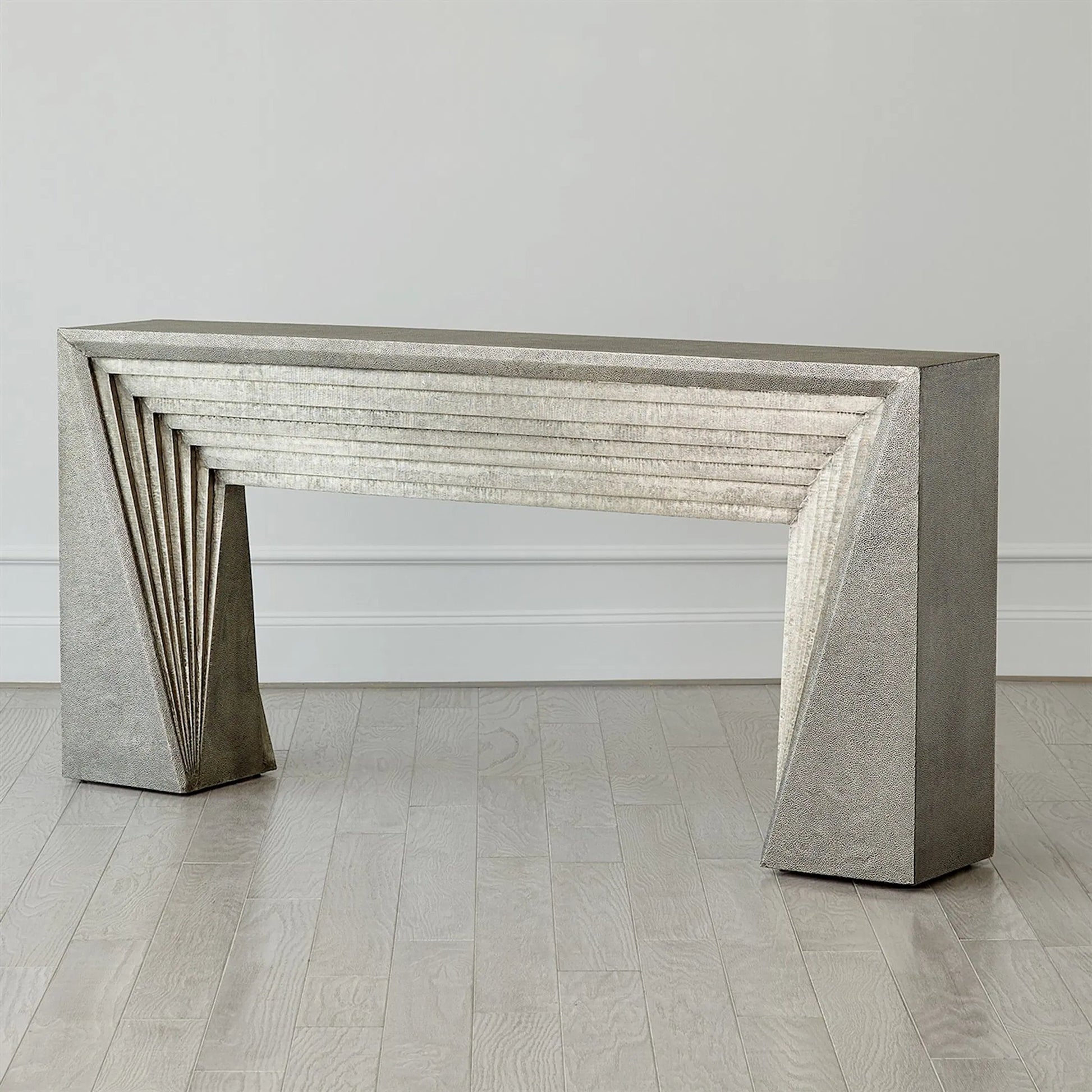 Deco Console by Global Views. Made from mdf, metal in a modern style.