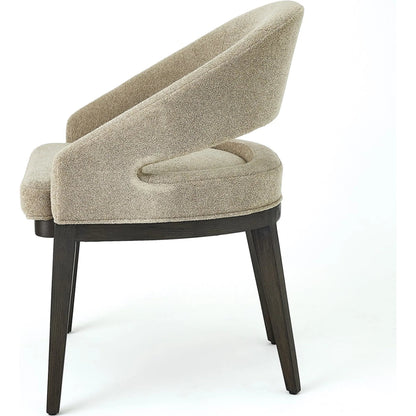 Alcott Dining Chair by Global Views. Made from beech wood, semi-aniline grey leather in a transitional style.