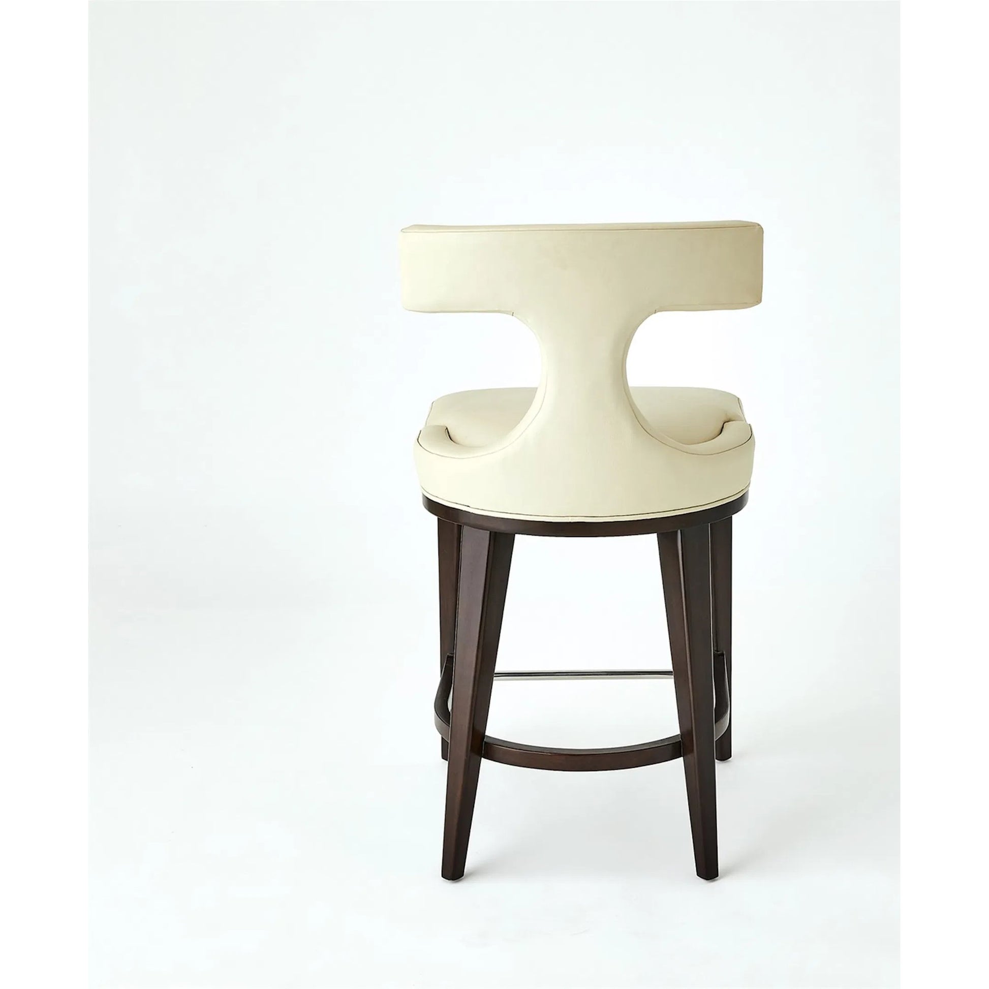 Anvil Back Bar Stool by Global Views in ivory. Made from unique in a transitional style.