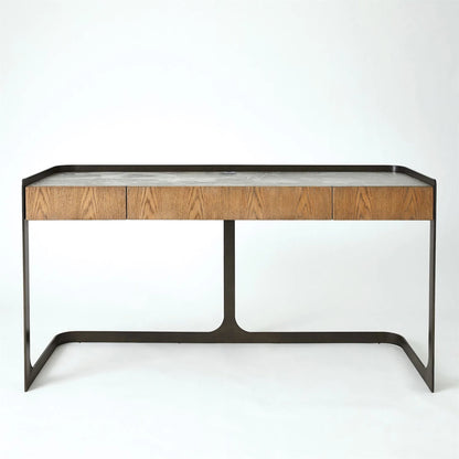 Element Desk by Global Views in grey and marble. Made from unique in a modern style.