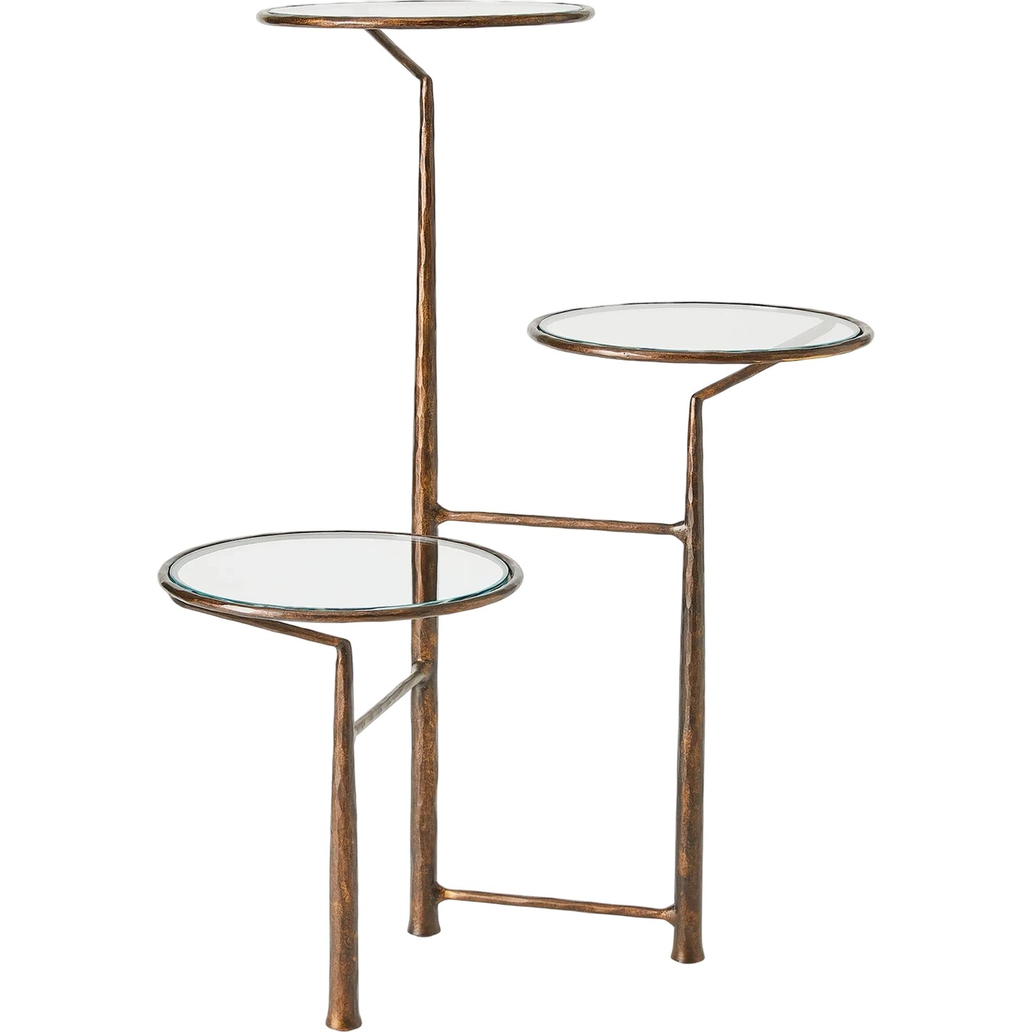 000 SI-2445887 | Primary Silo | Unity Pedestal with Glass by Global Views in bronze. Made from iron, tempered glass in a modern style.