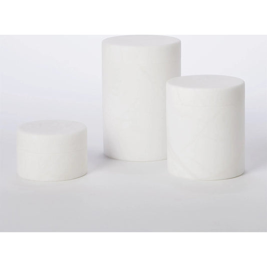 Cilindro Alabaster Box by Global Views in white. Made from unique in a unique style.