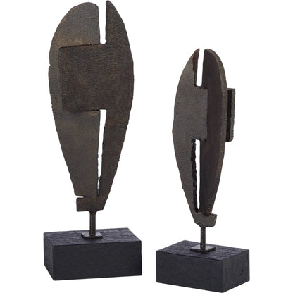 Iron Angel by Global Views in bronze. Made from iron, marble in a modern style.