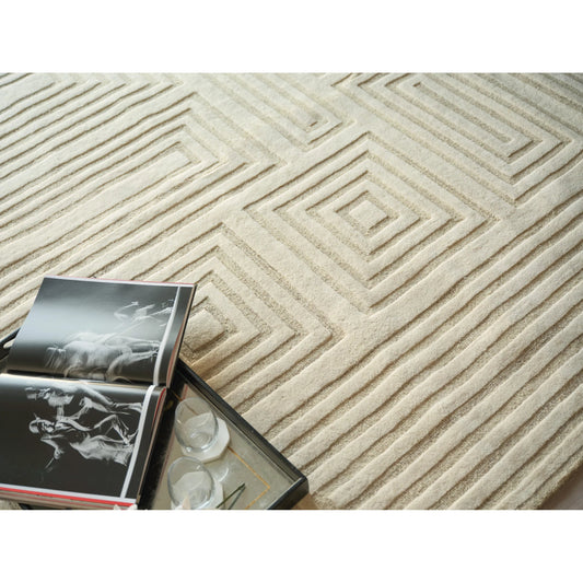 Teton 7256 Rug by Exquisite Rugs in cream, ivory. Made from new zealand wool in a unique style.