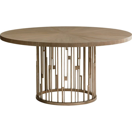Rendezvous Round Metal Dining Table with Wooden Top by Lexington. Made from unique in a transitional style.