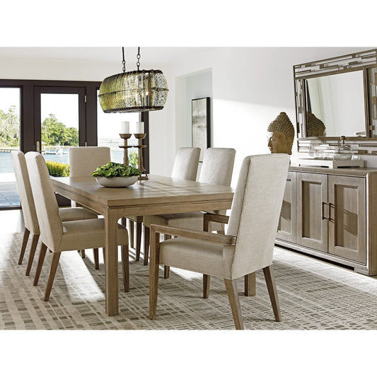 Concorde Dining Table by Lexington in taupe, gray. Made from unique in a modern style.