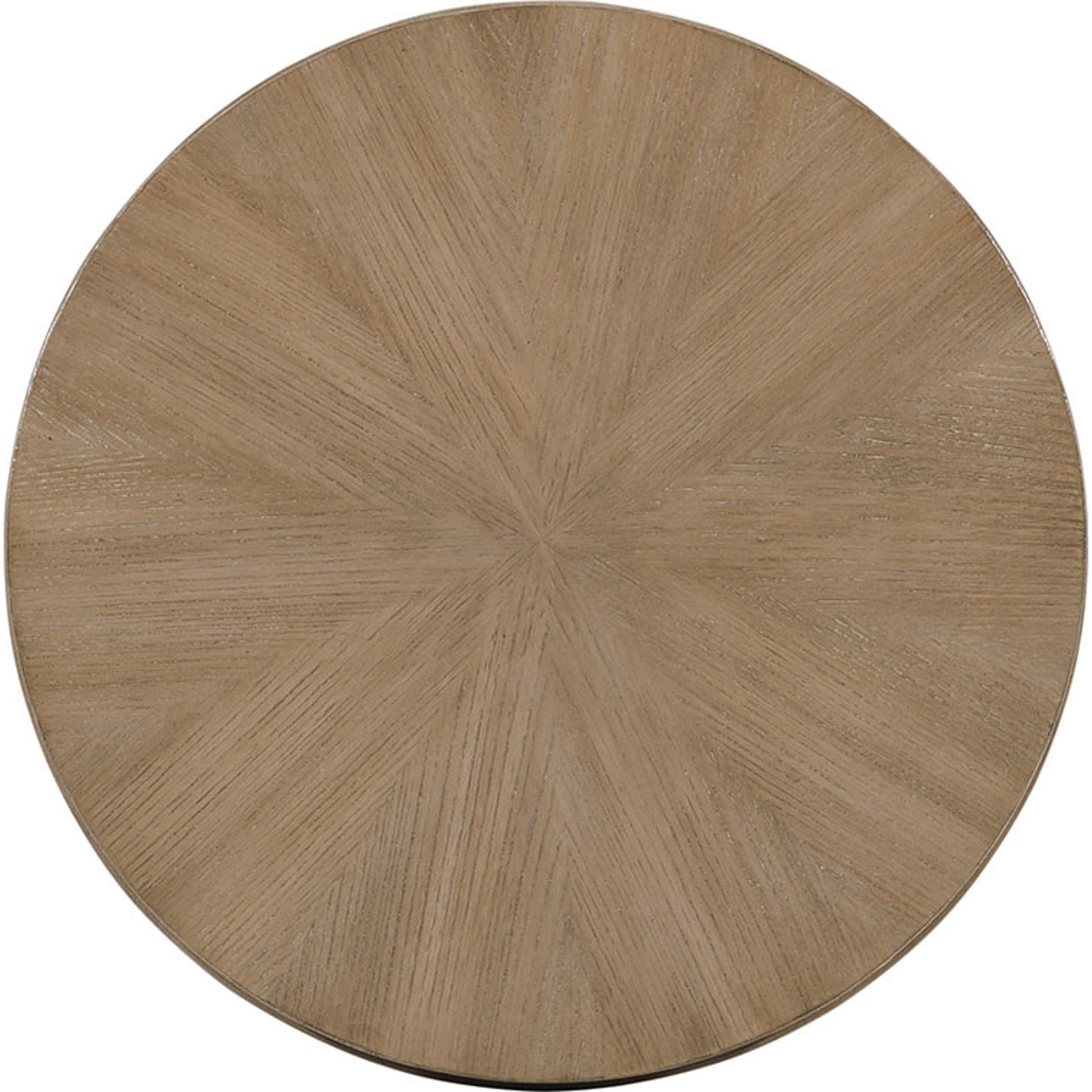 Studio Round Accent Table by Lexington in burnished silver leaf. Made from unique in a transitional style.
