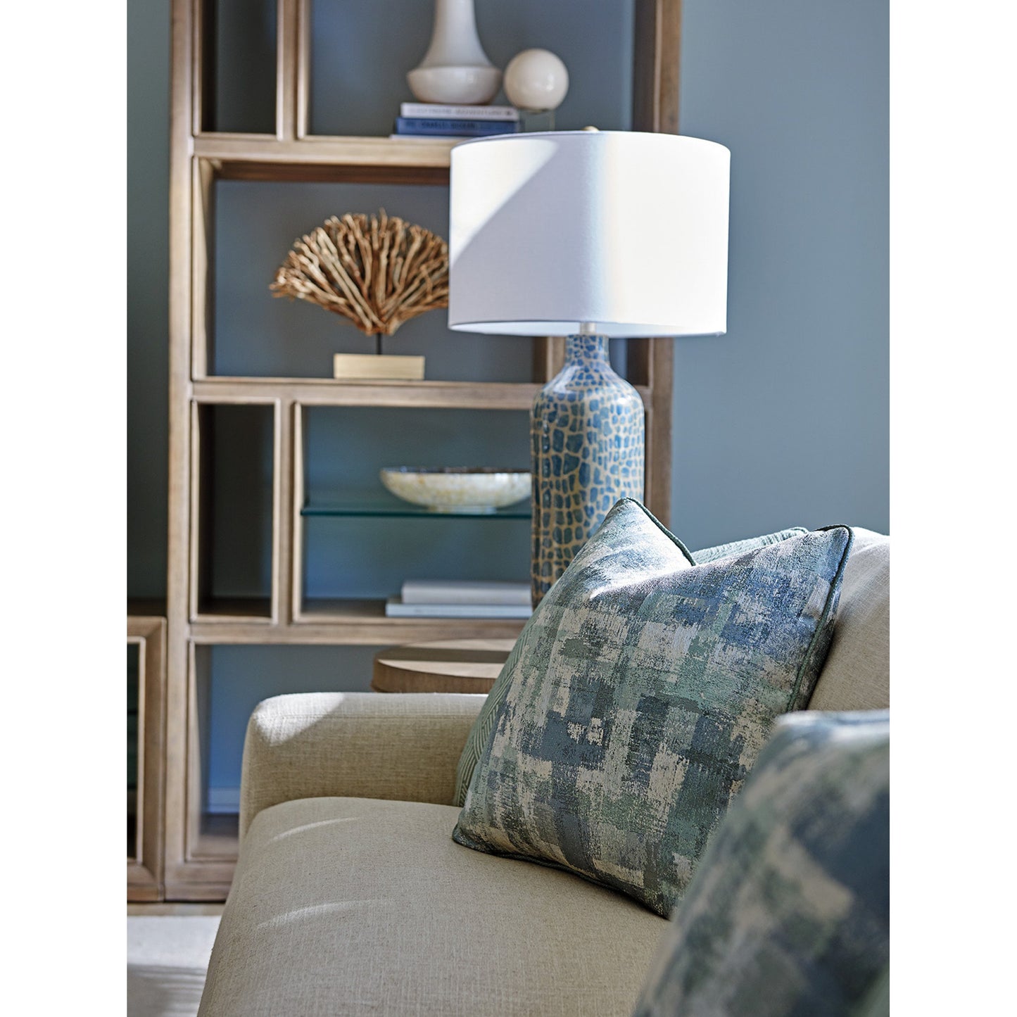 003 SR-835814 | Lifestyle | Windsor Open Bookcase by Lexington. Made from unique in a modern style.