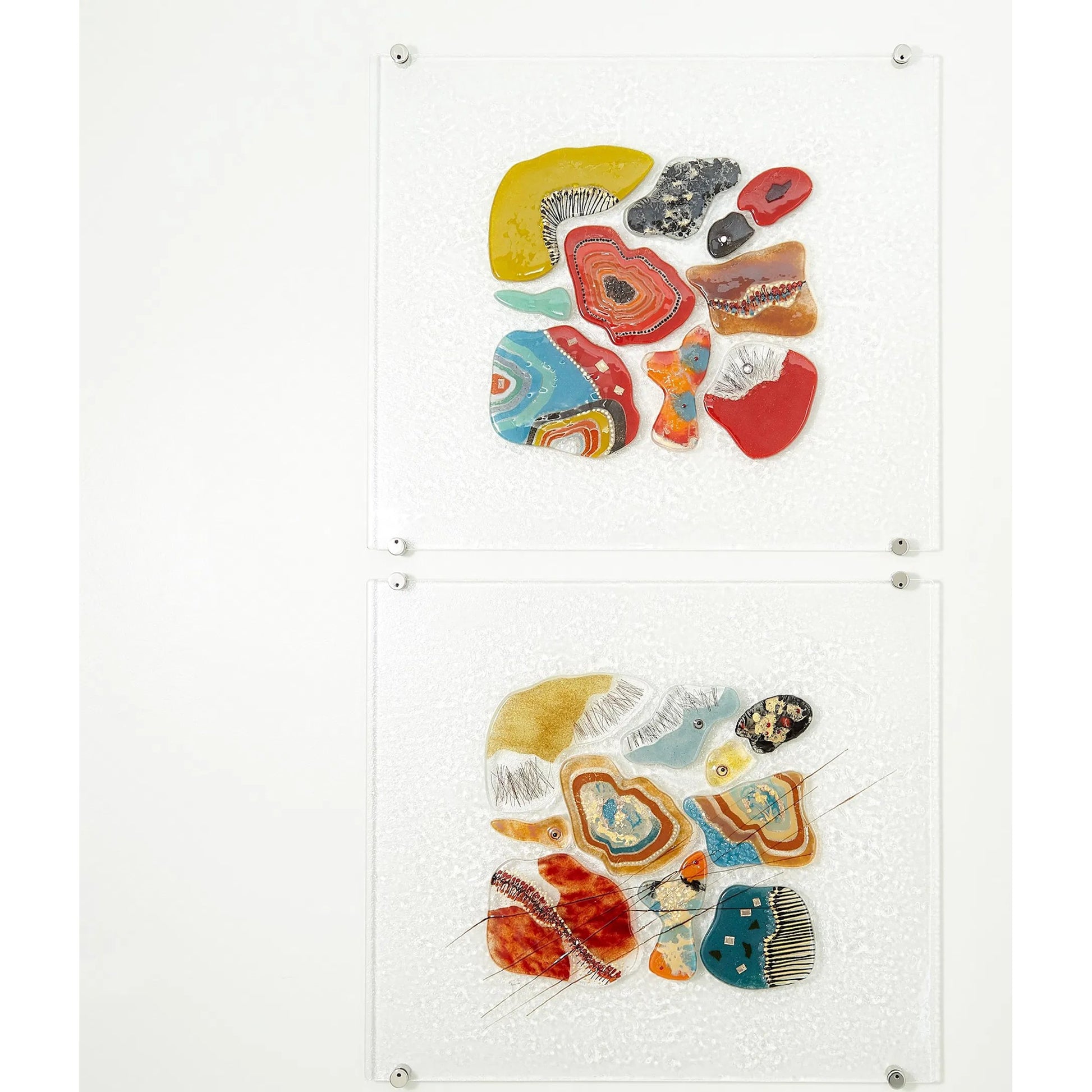 Fused Glass Wall Panel I by Global Views in warm. Made from glass in a eclectic & global style.