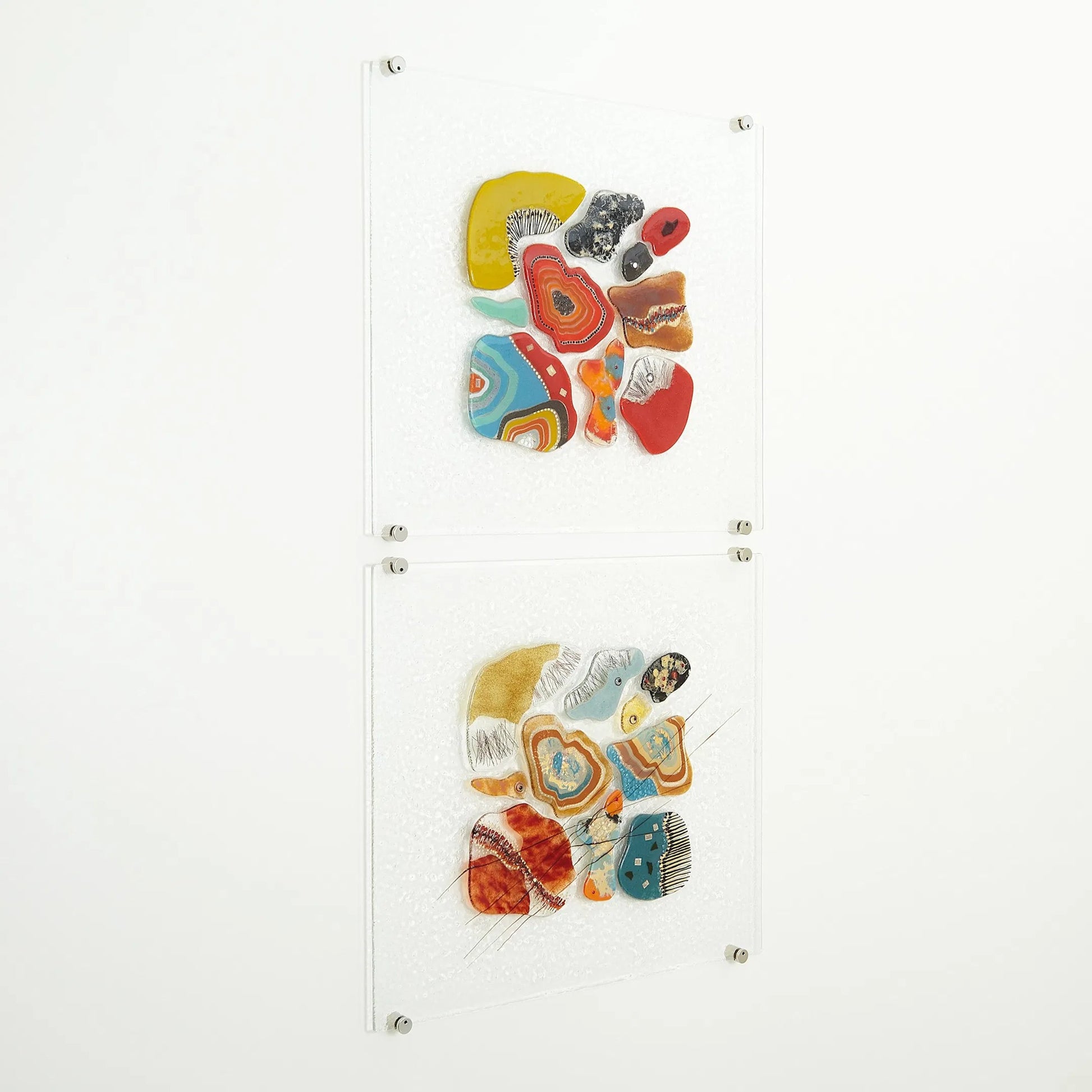 Fused Glass Wall Panel I by Global Views in warm. Made from glass in a eclectic & global style.