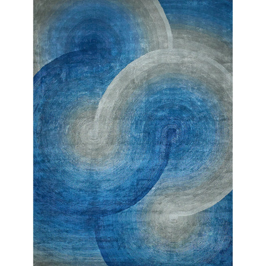 Mitomo 7271 Rug by Exquisite Rugs in gray, blue. Made from wool, bamboo silk in a unique style.