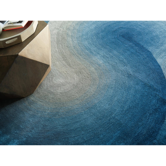 Mitomo 7271 Rug by Exquisite Rugs in gray, blue. Made from wool, bamboo silk in a unique style.
