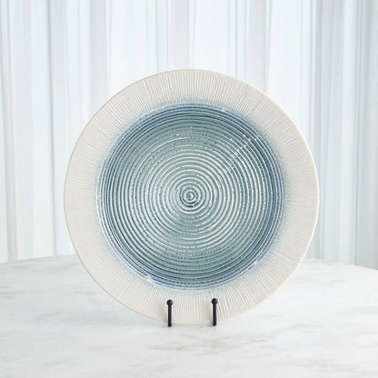 Ribbed Charger by Global Views in lamb's ear. Made from ceramic in a eclectic & global style.