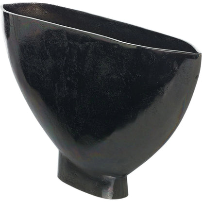 Evolution Vase by Accent Decor in black. Made from metal in a modern style.