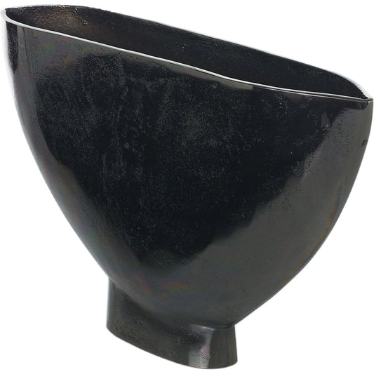 Evolution Vase by Accent Decor in black. Made from metal in a modern style.