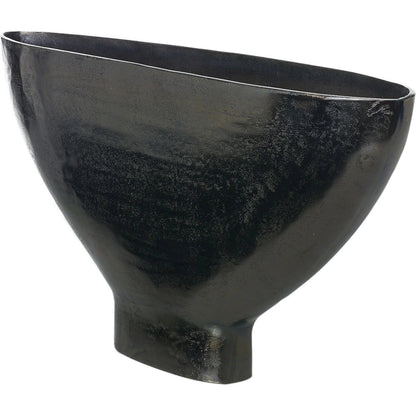 Evolution Vase by Accent Decor in black. Made from metal in a modern style.