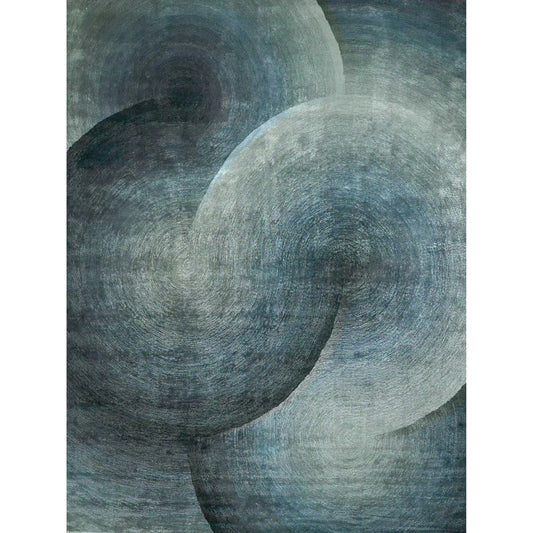Mitomo 7276 Rug by Exquisite Rugs in sea green. Made from wool, bamboo silk in a unique style.