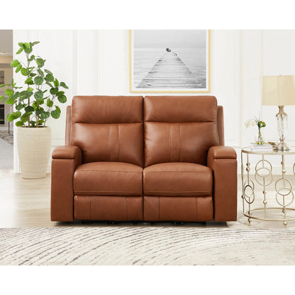 Venice 2-Seat Zero Gravity Leather Sofa by Hydeline in nutmeg brown. Made from leather, pu leather, solid hardwood kiln dried in a traditional style.