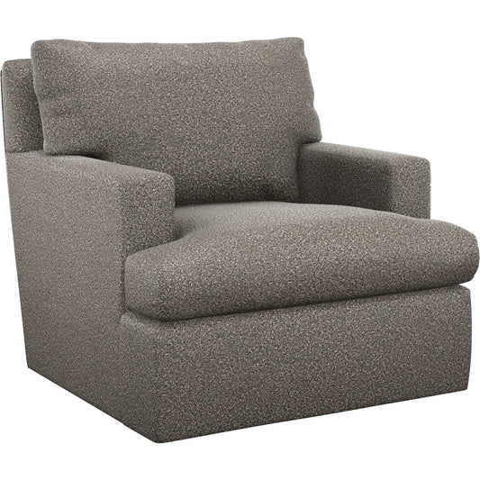 Bandar Swivel Chair by Tommy Bahama Home. Made from mahogany, fabric in a unique style.