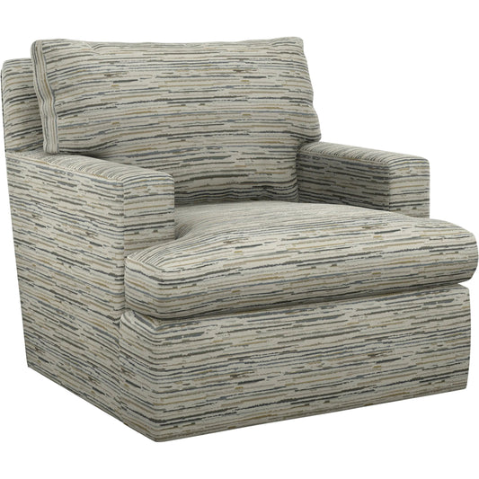 Bandar Swivel Chair by Tommy Bahama Home. Made from mahogany, fabric in a unique style.