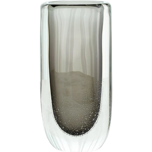 Micro Bubble Vase by Global Views in clear. Made from art glass in a modern style.