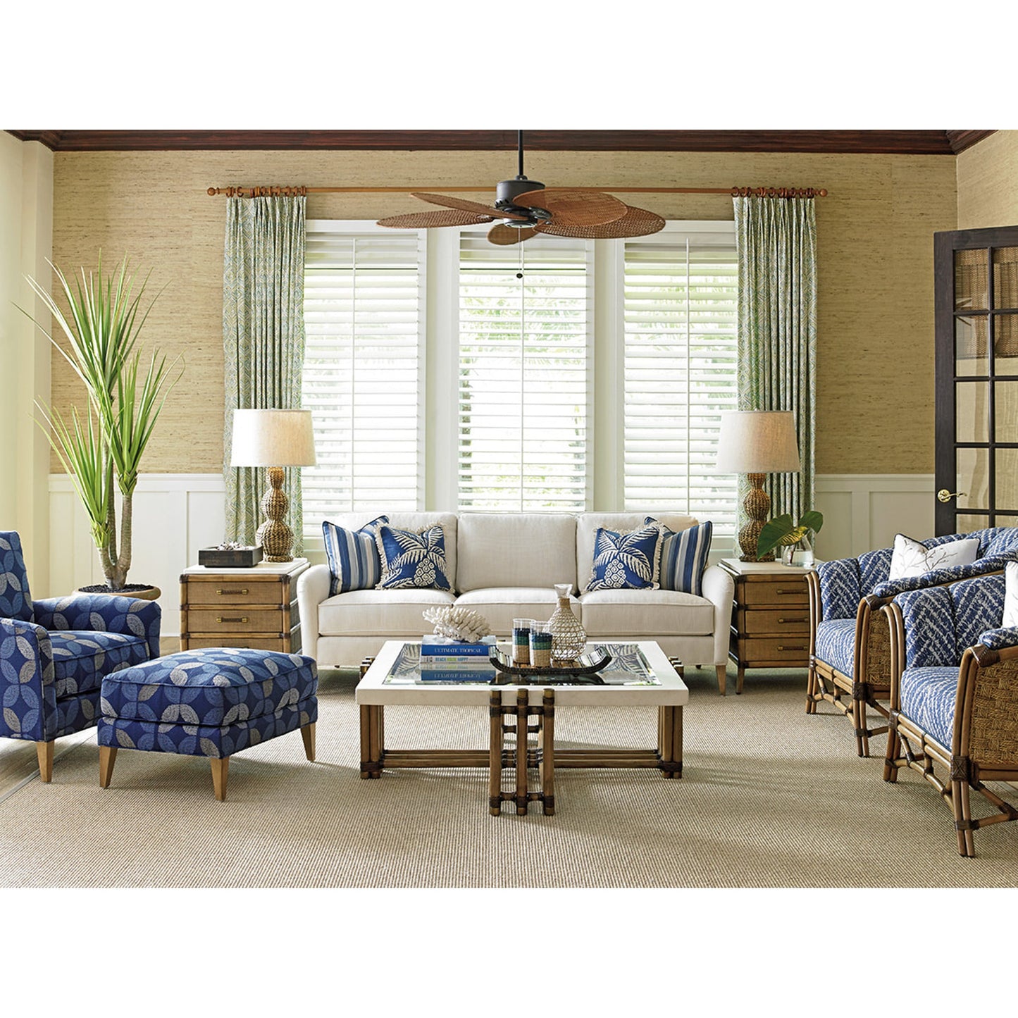 006 SR-836563 | Lifestyle | Weston Cocktail Table by Tommy Bahama Home. Made from unique in a coastal style.