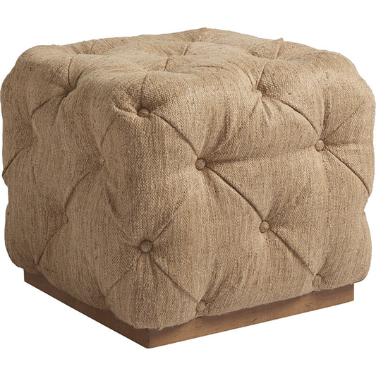 Auburn Cubed Ottoman by Tommy Bahama Home in natural. Made from unique in a modern style.