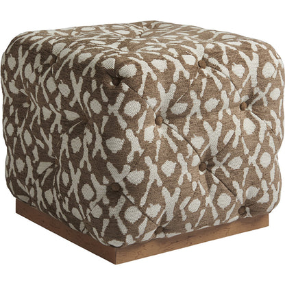 Auburn Cubed Ottoman by Tommy Bahama Home in natural. Made from unique in a modern style.