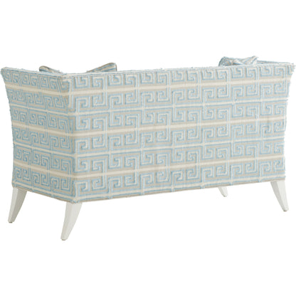 Hampstead Settee by Lexington in greek, sanibel. Made from unique in a coastal style.